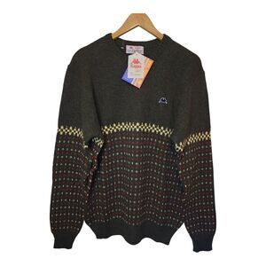 Vintage 70s Robe Di Kappa Shetland Wool Sweater Fair Isle New Deadstock Rare